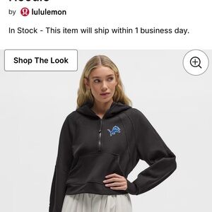 Lululemon Black Detroit Lions half zip. Brand new with tags